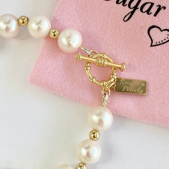 Freshwater Pearl & 14K Gold Toggle Bracelet - Picture 4 of 6